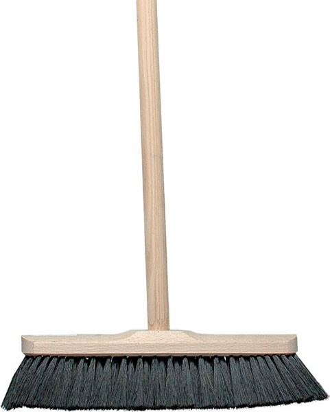 Smeták dřevěný ČERNÝ s tyčí, 30cm 31