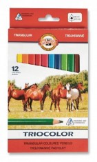 Pastelky KIN trojhranné střední Triocolor 12ks