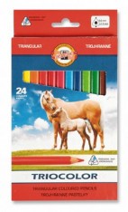 Pastelky KIN trojhranné střední Triocolor 24ks