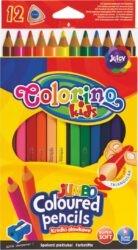 Pastelky Colorino trojhranné 12ks Jumbo, ořezávátko