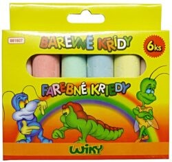 Křídy chodníkové 6ks barevné