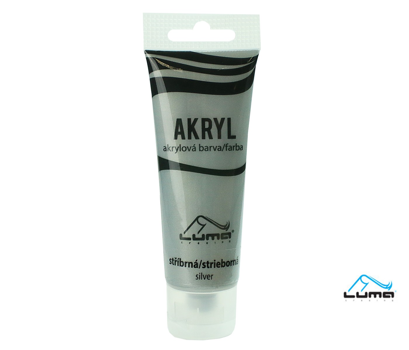 Akrylová barva LUMA 75ml, stříbrná