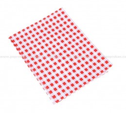 Ubrus na školní lavici 50x65cm PVC červené káro