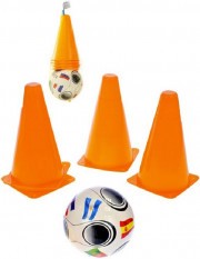 Písek - Kuželky fotbalové 4ks + míček 11cm