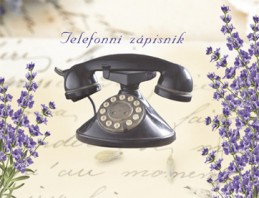 Telefonní zápisník 9,2x7cm lamino potisk
