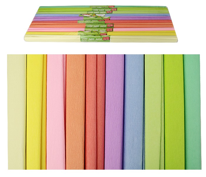Krep.papír 50x200cm mix pastelové barvy