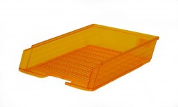 Zásuvka PVC - transparentní oranžová