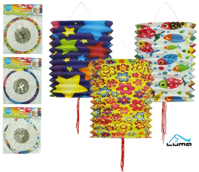Lampión 15cm válec dětský mix Luma