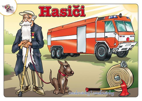 Omalovánky Mičánek - Hasiči