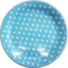 Talíř papír Puntík/8ks, 23cm mix barev