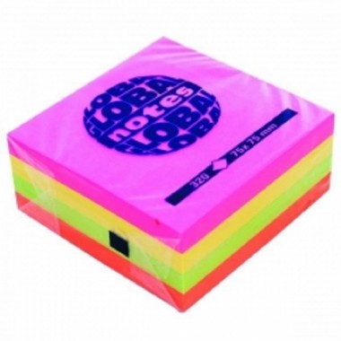 Špalíček samol. 75x75mm 4x80ls neon