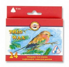 Voskovky 24ks K-I-N trojhranné silné