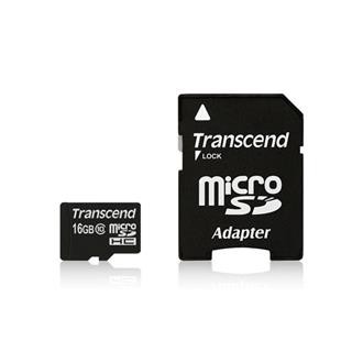 PC-Karta micro 16GB TRANSCEND Class 10 + adapter