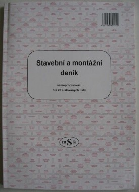 T-stavební deník A4 NCR/401 montážní 3x20