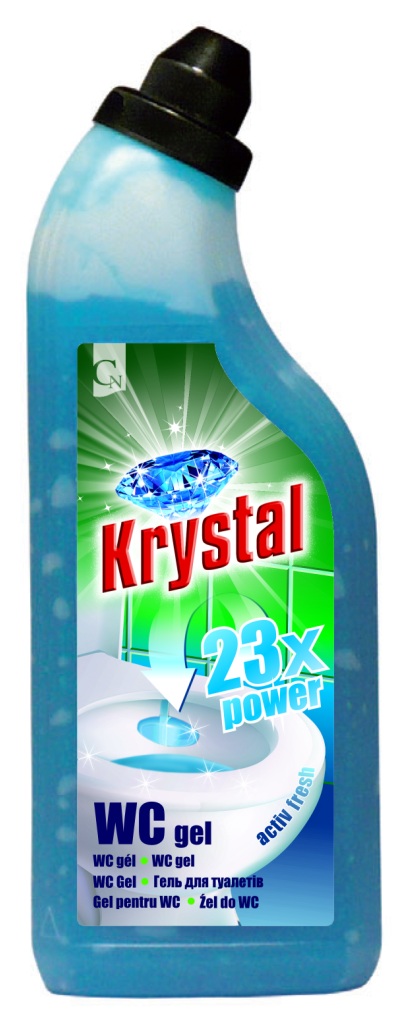 KRYSTAL WC gel modrý 750 ml do košíčků 411